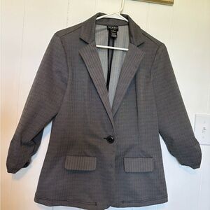 Soho Charcoal Gray Women's Single-Button Blazer